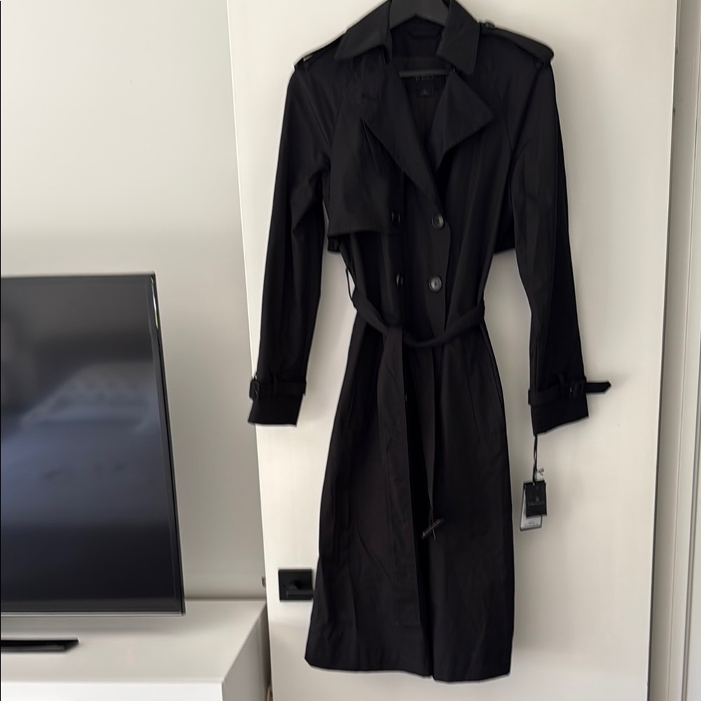 Black Nylon Trench Coat by Classics by Worth